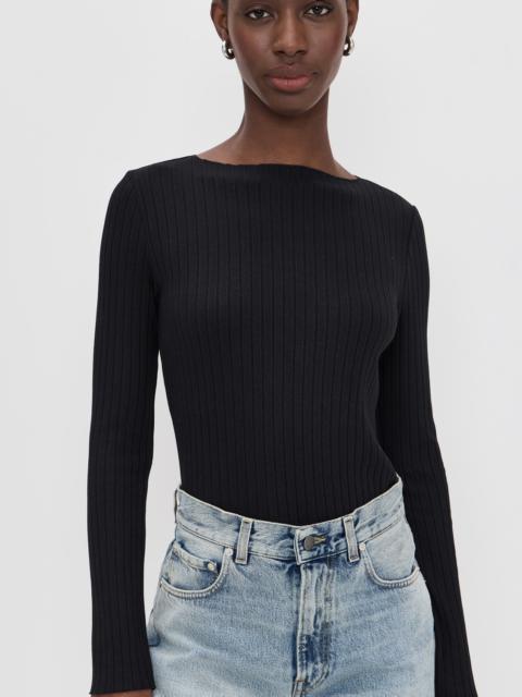 Vince Rib Slash Neck Shirt