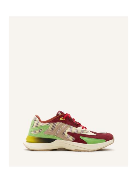 Lanvin Lanvin Jla Sneakers In Mesh And Metallic Leather in Burgundy/green at Nordstrom