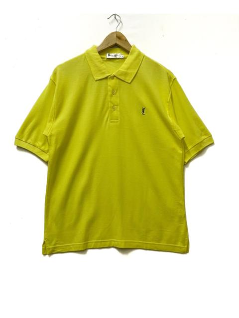 Other Designers Vintage Yves Saint Laurent Mini Logo Polo Shirt Yellow