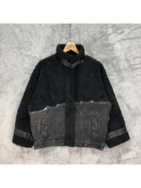 Other Designers Japanese Brand - L.S Rare Design Fleece / Denim Hybrid Jacket #4648-162