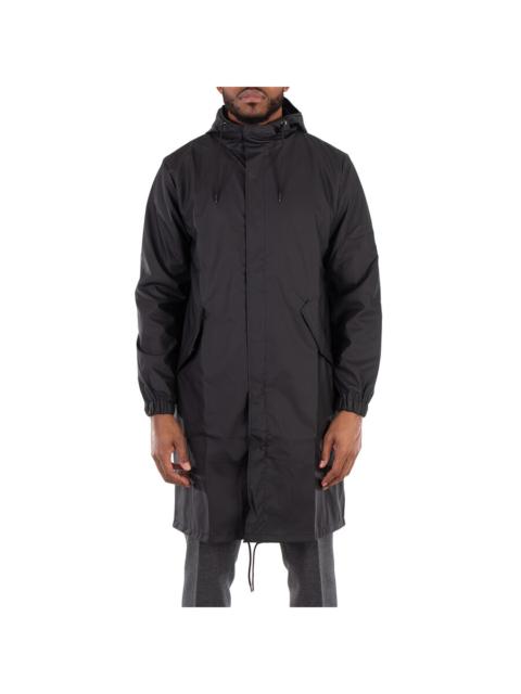 RAINS Rains Men's Black Fishtail Raincoat Parka