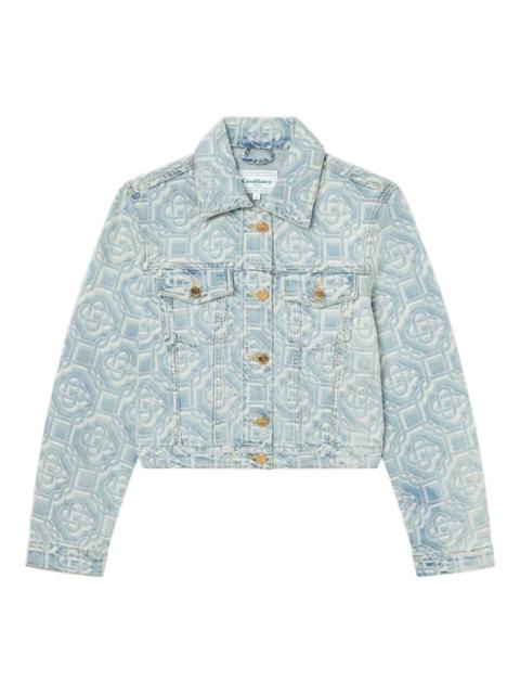 CASABLANCA monogram-pattern denim jacket