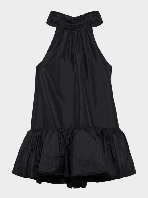 SIMKHAI Hope Taffeta Bow Tie Mini Dress