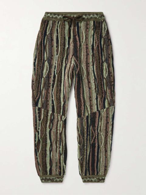 Gaudy Tapered Intarsia Bouclé Sweatpants