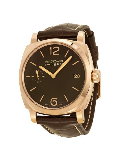 Panerai Panerai Radiomir Brown Dial 18kt Rose Gold Men's Watch PAM00515