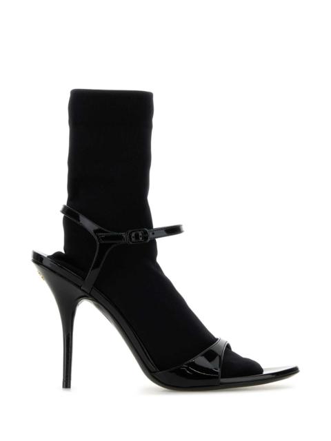 BALENCIAGA Balenciaga Women Black Leather Avenue Sock Sandals