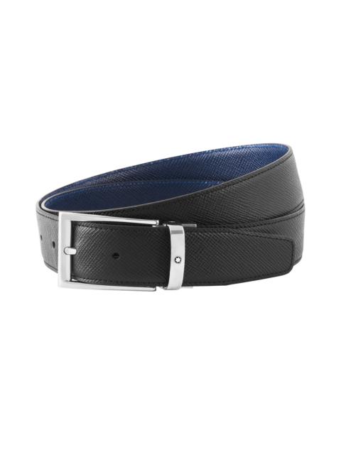 Montblanc Black/blue 35 mm reversible leather belt