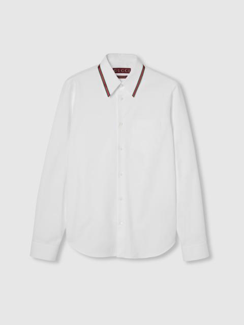GUCCI Oxford cotton shirt with Web