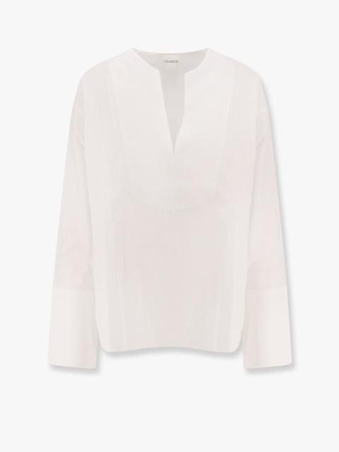 CLOSED - Cotton striped shirt with rounded collar