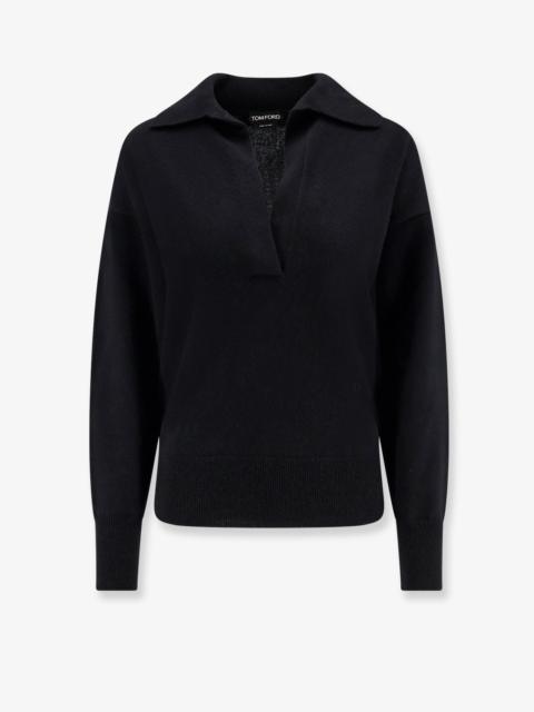 TOM FORD Tom Ford Cashmere Polo Sweater Black Women