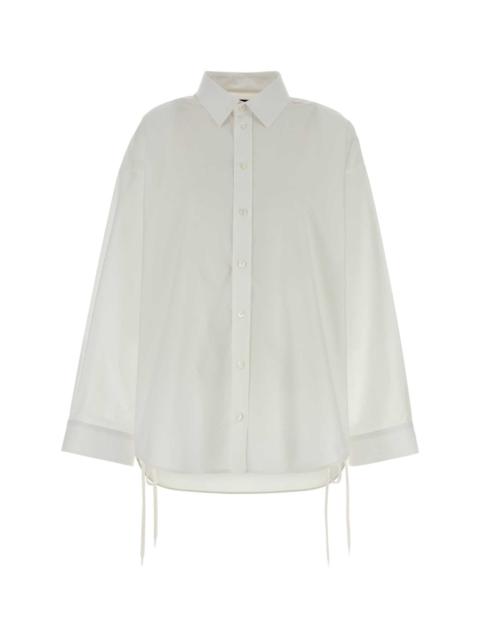 BALENCIAGA Balenciaga Women White Poplin Oversize Shirt