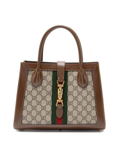 GUCCI Gucci Beige GG Supreme Canvas Jackie 1961 Medium Tote (Authentic Pre-Loved)
