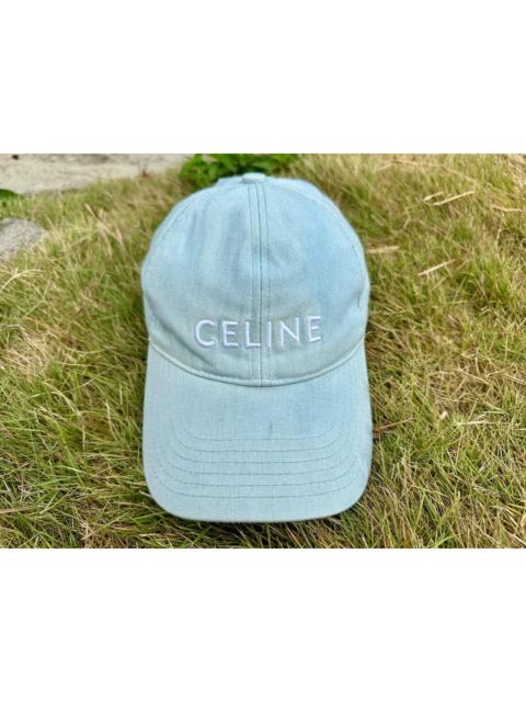 CELINE Authentic Celine Denim Baseball Cap