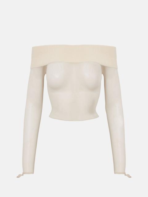 POSTER GIRL RUM TOP OYSTER