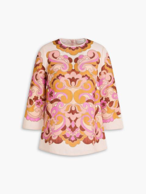 Zimmermann Printed linen blouse