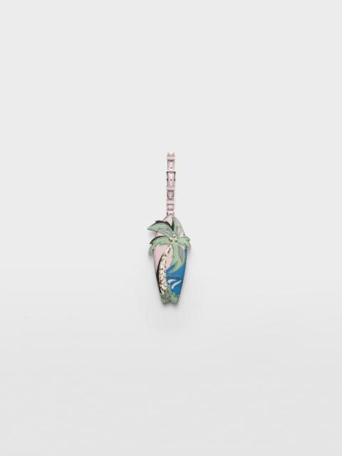 Prada Saffiano and Ayers leather name tag