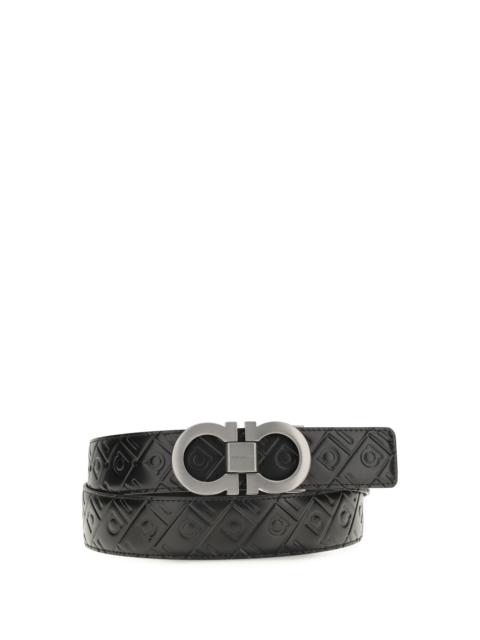 FERRAGAMO Ferragamo Reversible Leather Gancini Belt Black