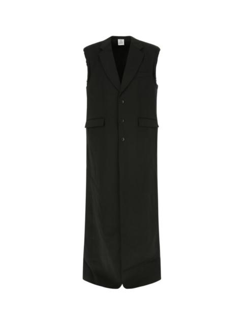 VETEMENTS Vetements Men Black Stretch Wool Coat