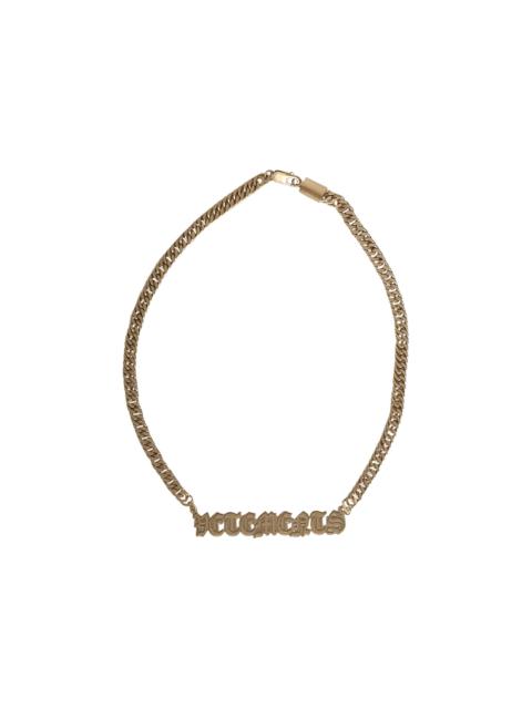 VETEMENTS Vetements Gothic Logo Necklace 'Gold'