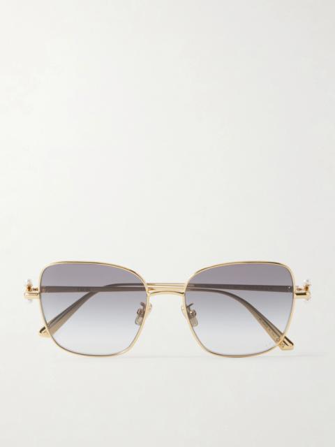Dior Diortribales S1u Square-frame Gold-tone Sunglasses