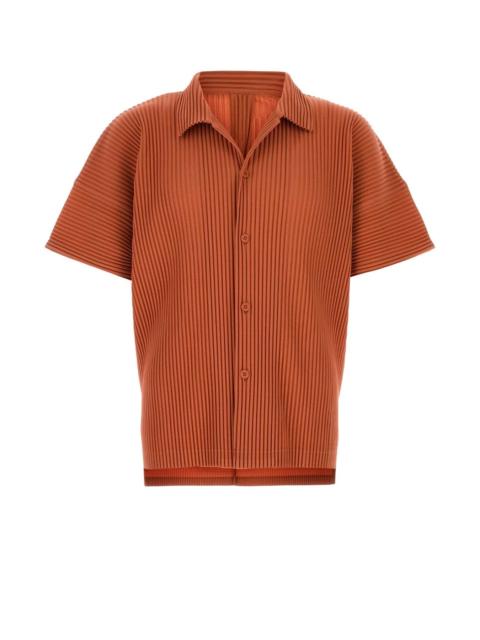 ISSEY MIYAKE Homme Plisse' Issey Miyake Men Orange Polyester Shirt
