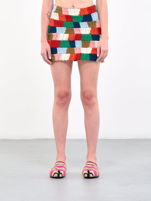 Marni No Vacancy Inn Color-Block Mini Skirt