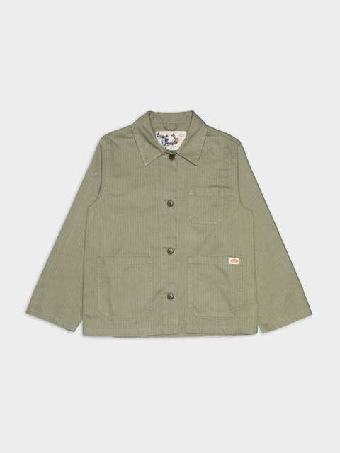 Nudie Jeans Lovis Herringbone Jacket Pale Green