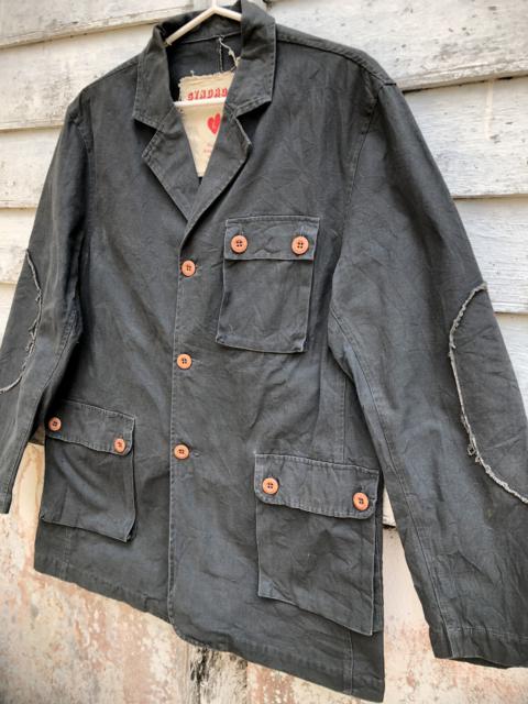 Other Designers Japanese Brand - SYNDROME RAW PRINTED CARGO POCKETS JACKET