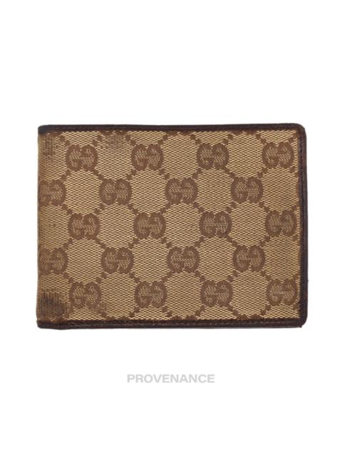 GUCCI Gucci 6CC Bifold Wallet - GG Canvas Brown