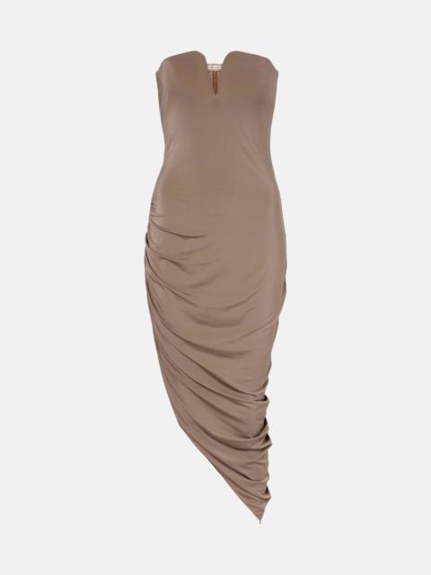 NENSI DOJAKA Asymmetric draped cocktail dress