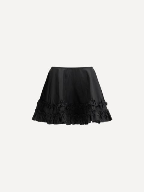 GANNI Duchesse Nylon Mini Frill Skirt