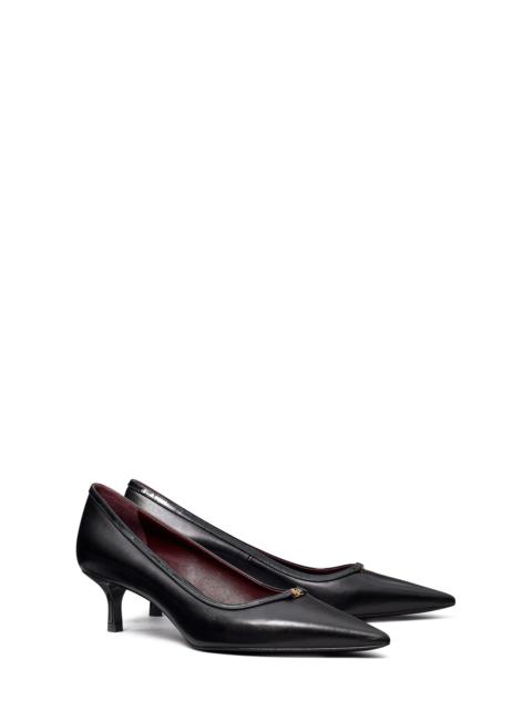 TORY BURCH Tory Burch Double T Buckle Kitten Heel Pump in Perfect Black /Perf at Nordstrom