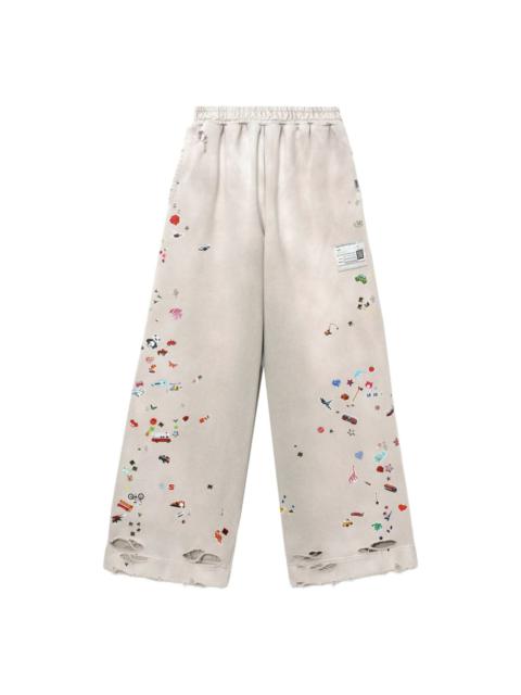 sticker-embellished track pants
