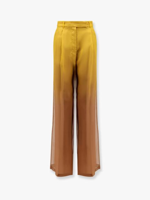 Max Mara Baffo Silk Trousers With Shaded Effect