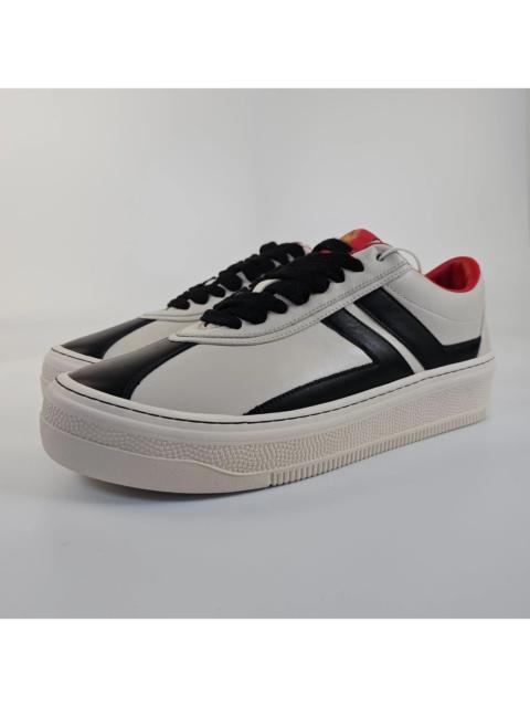 Lanvin LANVIN Cash Men's White/Black Leather Low Top Sneakers New