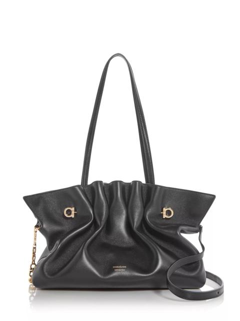 FERRAGAMO Soft Leather Shoulder Bag