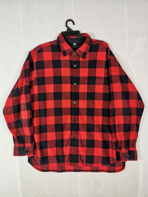 Other Designers Uniqlo - Uniqlo Flannel Fleece Red Checkred