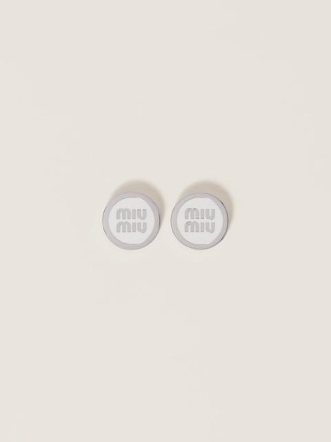 Miu Miu Enameled metal earrings