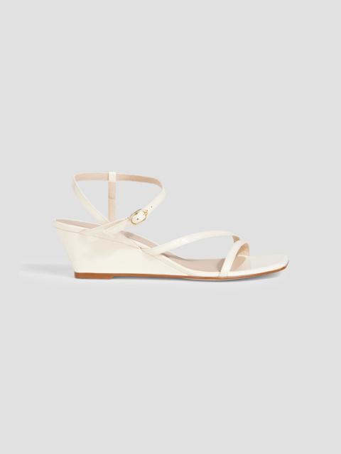 Stuart Weitzman Oasis 50 patent-leather wedge sandals
