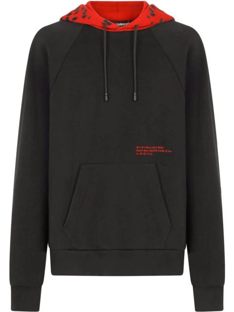 Dolce & Gabbana Eyes Talk leopard-hood hoodie