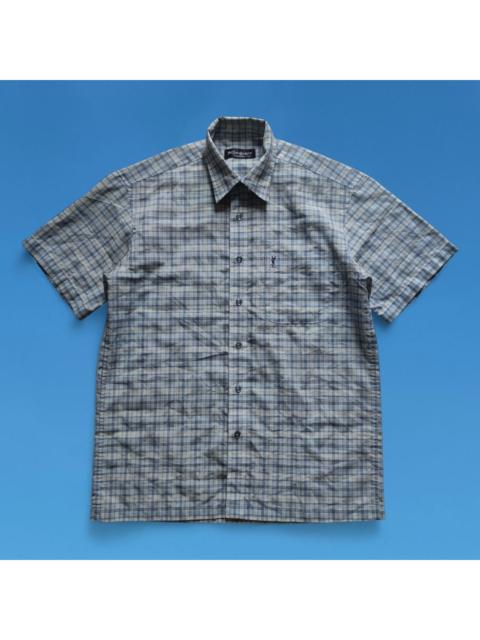 SAINT LAURENT Vintage YSL Checkered Polyester Shirts