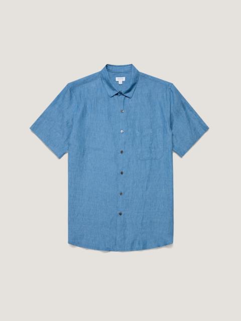Sunspel Short Sleeve Linen Shirt