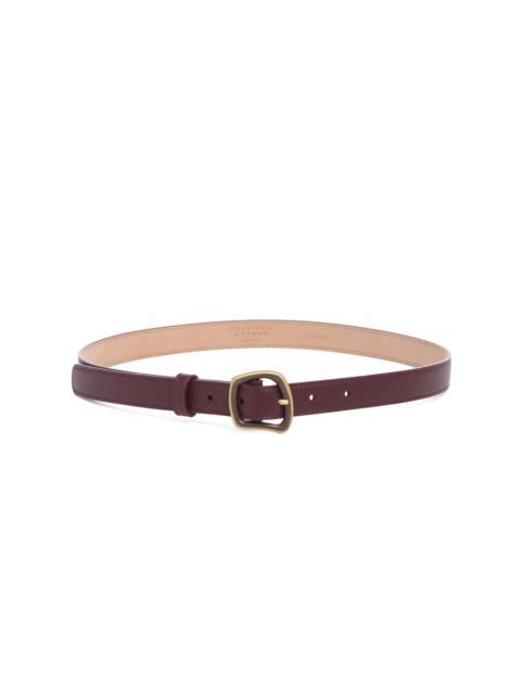 GABRIELA HEARST Small Simone Belt in Bordeaux Textured Leather