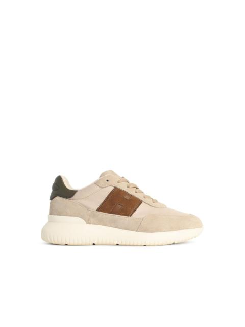 HOGAN Hogan 'HOGAN Interactive³' Beige Brown Suede Sneakers