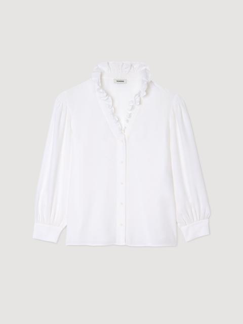 Sandro FLOWY SILK SHIRT