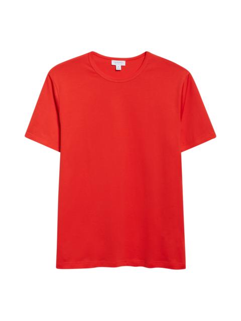 Sunspel Sunspel Cotton Crewneck T-Shirt in Bright Red at Nordstrom