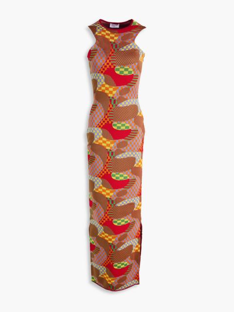 PUCCI Intarsia-knit maxi dress