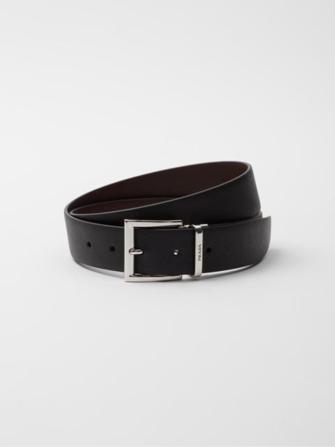 Prada Saffiano Leather Reversible Belt