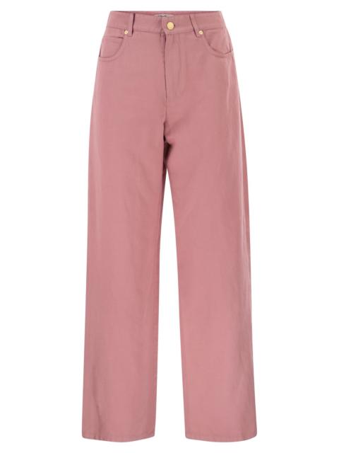 'S Max Mara S Max Mara Women Smmonorata - 5-Pocket Trousers In Cotton And Linen
