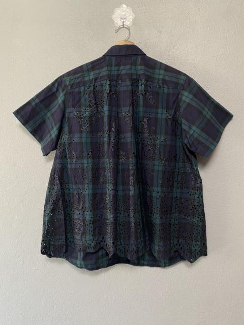 sacai Sacai tartan short shirts button ups
